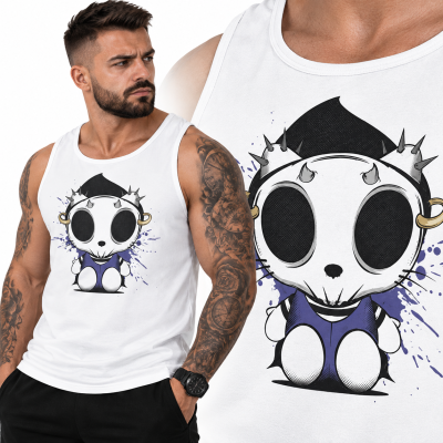 TANK TOP  HORROR HELLO KITY SKULL MASK